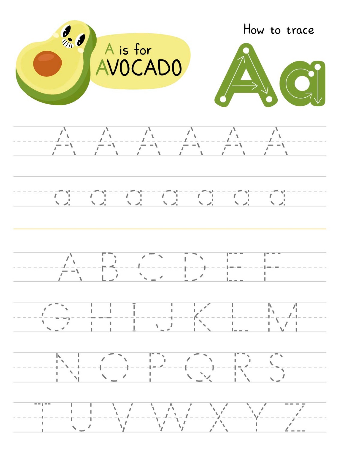 Printable Free Alphabet Tracing Worksheets