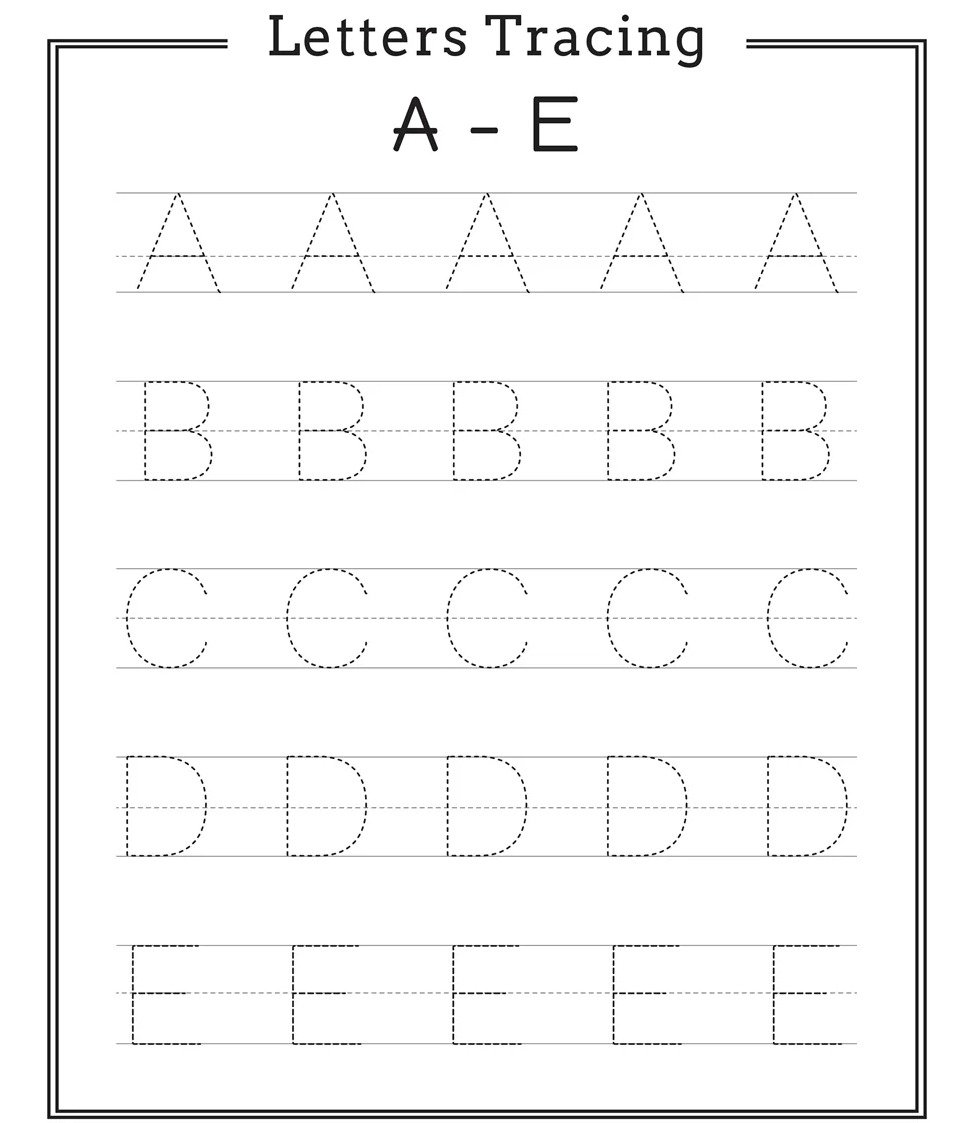 Printable Free Alphabet Tracing Worksheets