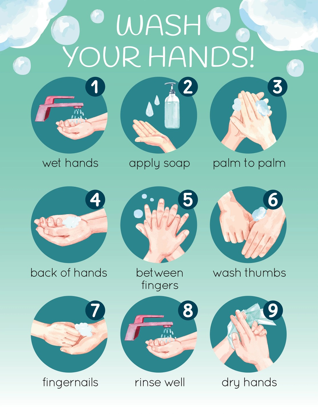 Printable Free Hand Wash Poster