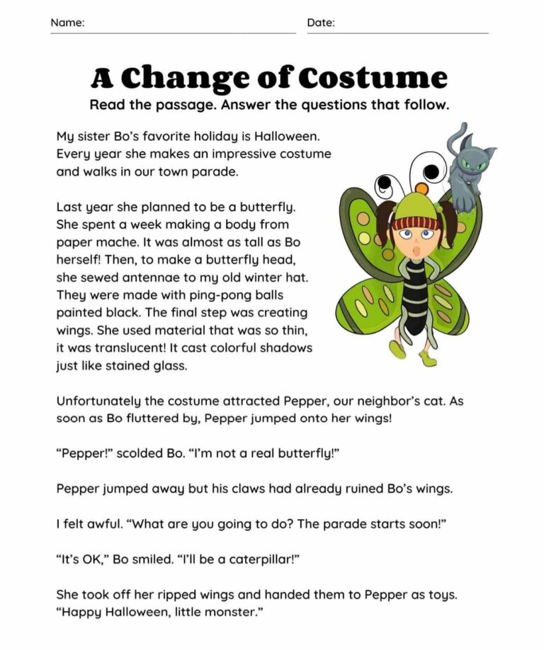 Printable Grade 2 Comprehension Worksheets - Printable JD