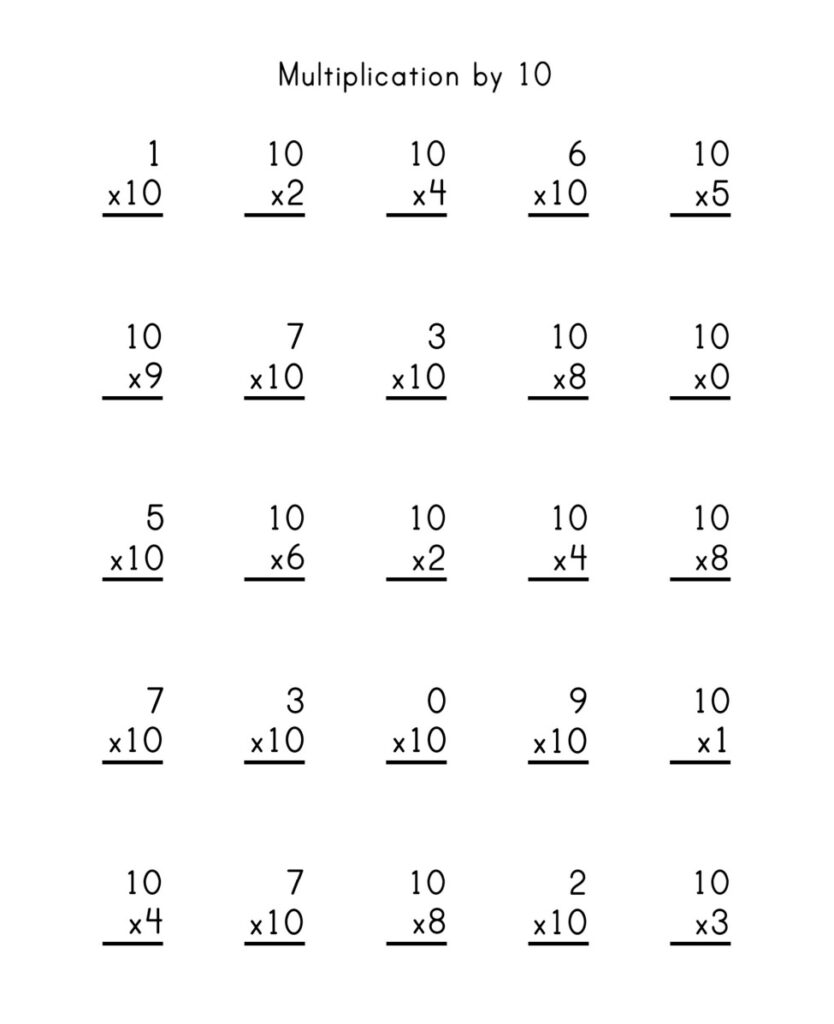 Printable Multiplication Drills - Printable JD