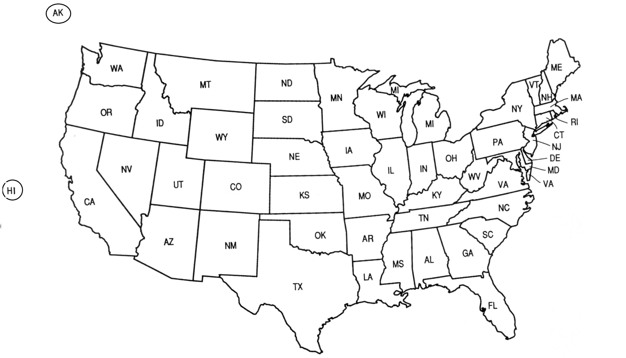 Printable US Map - Printable JD