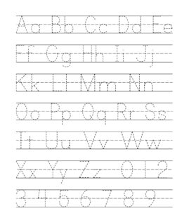 Printable A To Z Alphabet Tracing Worksheets Format