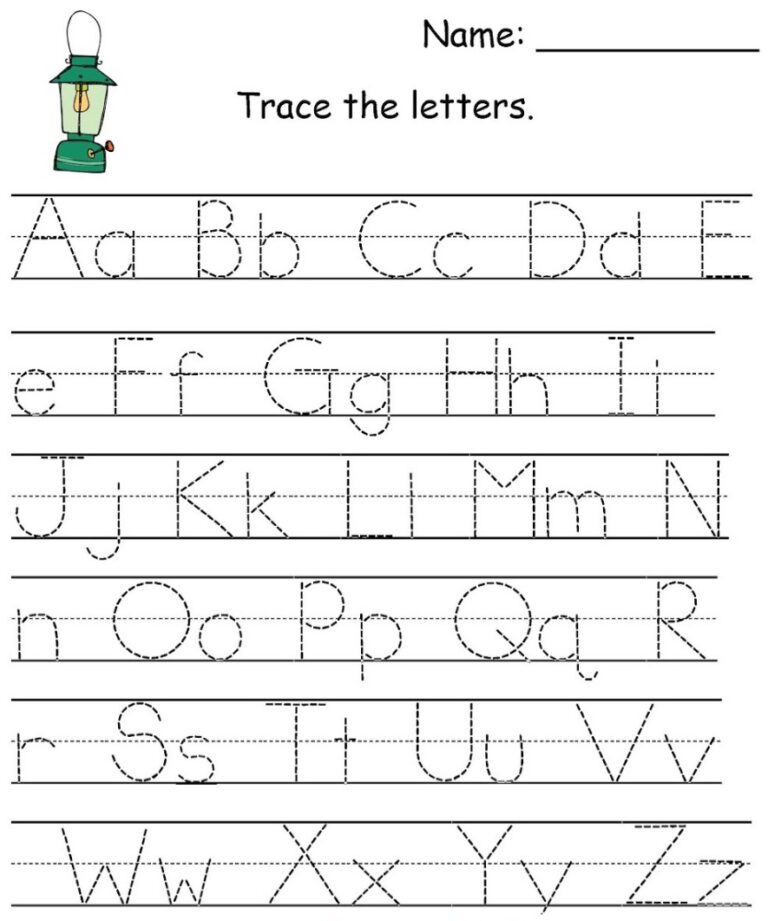 Printable A To Z Alphabet Tracing Worksheets Format