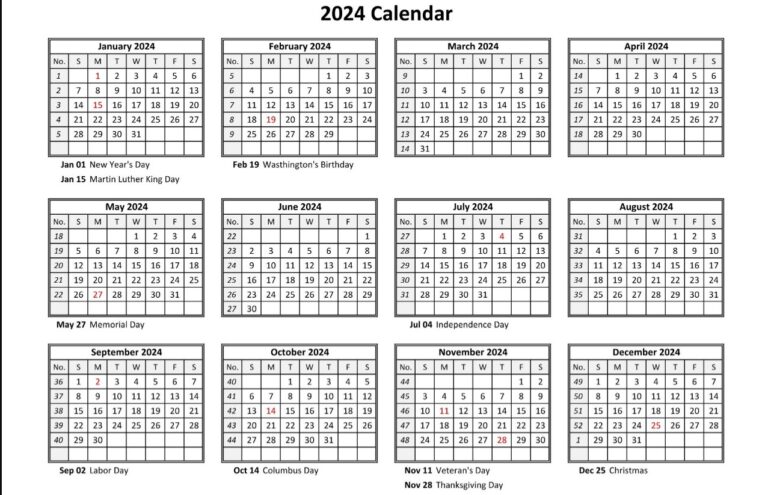 Printable Calendar 2024 - Printable JD