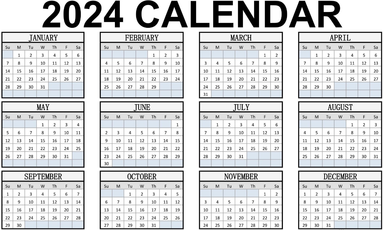 Printable Calendar 2024 - Printable Jd