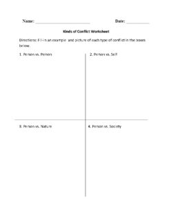 Printable Conflict Worksheets