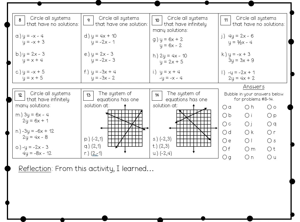 Printable Writing Equations From a Table Worksheet Answer Key 8 Grade