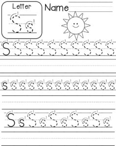 Printable Writing Practice Exercises Kindergarten