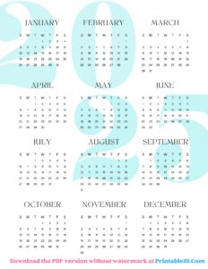 Printable 2025 Calendar in Classic White - Available at PrintableJD.com